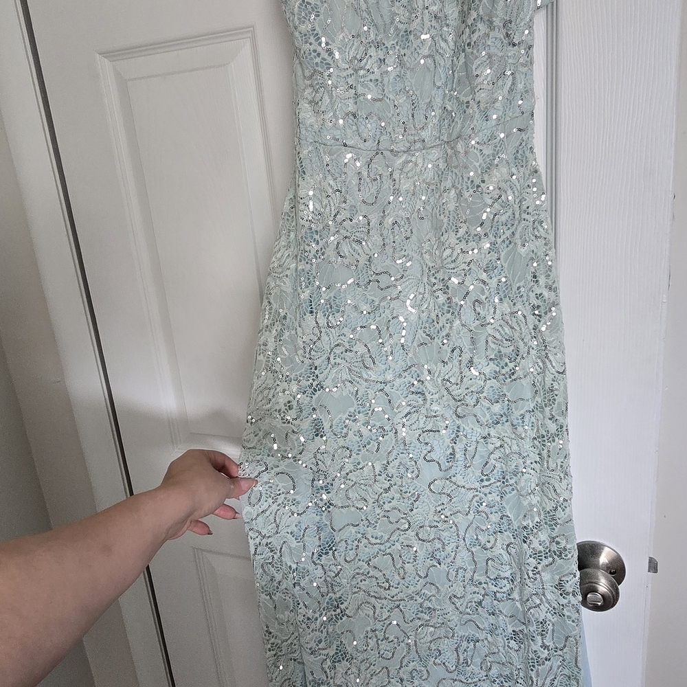 Shimmering Light Blue Sequin Dress